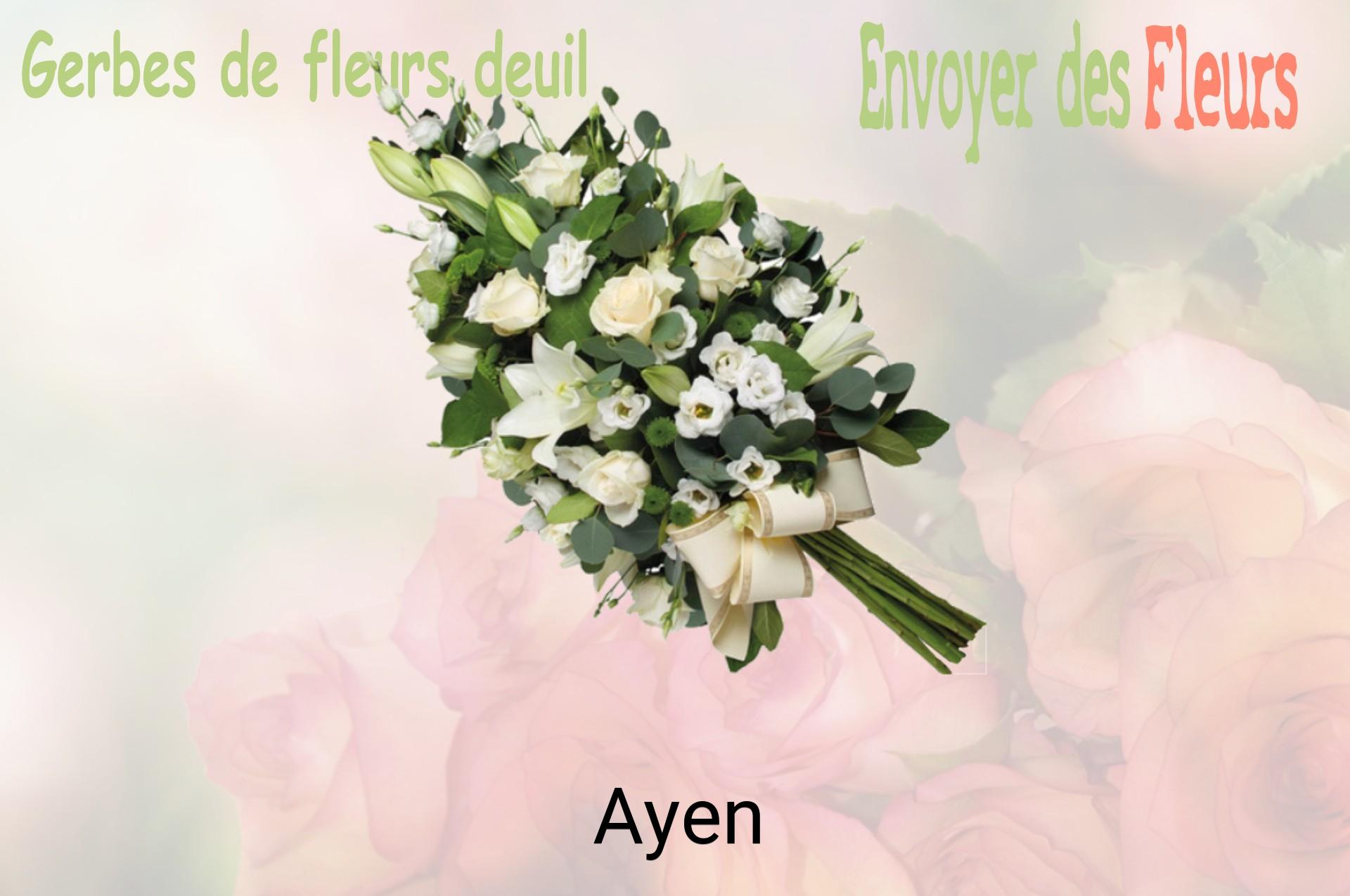 Gerbe de fleurs de deuil livrée à Ayen